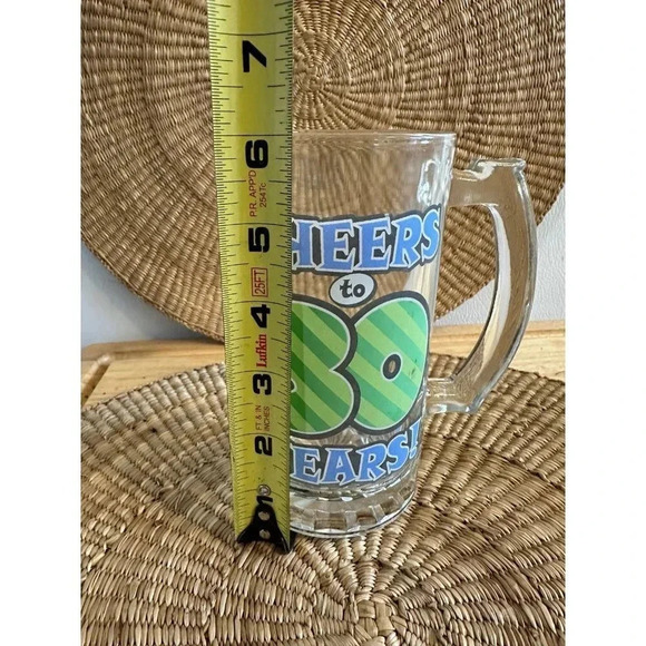 Cheers to 30 Years Glass beer stein - Picture 3 of 6
